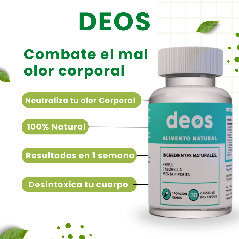 DEOS Desodorante Interno Natural (30 Capsulas)